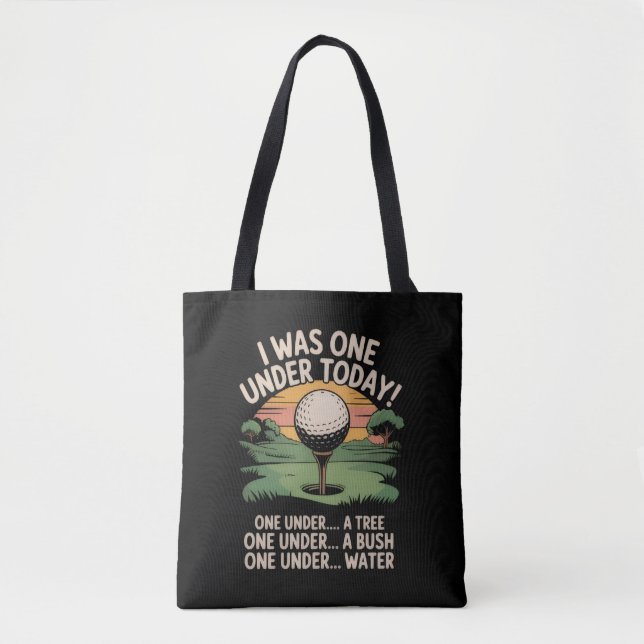 Jag var en under par idag golfälskare golfare golf tygkasse (Framsida)