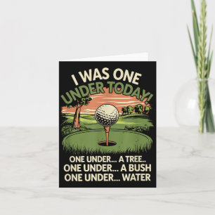 Jag var en under par idag Rolig golfälskare Golfar Kort