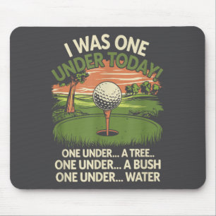 Jag var en under par idag Rolig golfälskare Golfar Musmatta