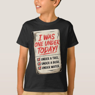Jag var en under par idag Roligt golfskämt humor T Shirt