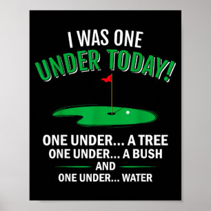 Jag var en under rolig golfälskare golfare present poster