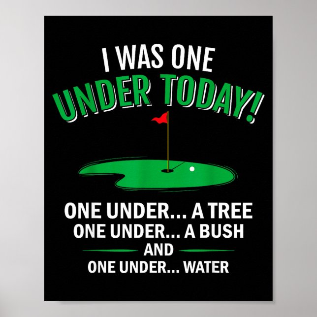 Jag var en under rolig golfälskare golfare present poster (Framsidan)