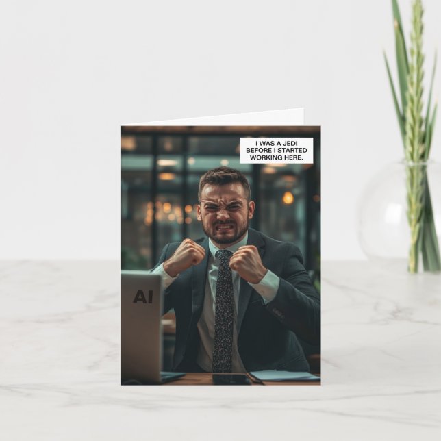 Jag var ett Jedi™ vykort (Framsida)