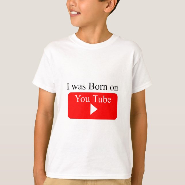 Jag var född på youtube t shirt (Framsida)