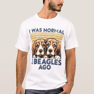 Jag var för 2 Beagles sen. Funny Beagle Hund älska T Shirt