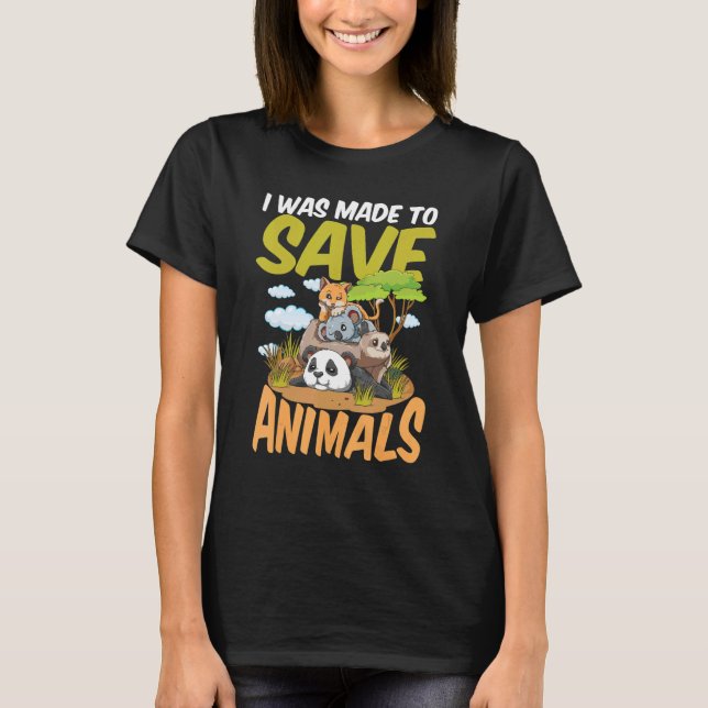 Jag var gjord på Spara djur T Shirt (Framsida)