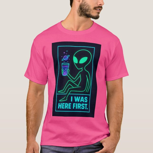 Jag var här först t shirt (Framsida)