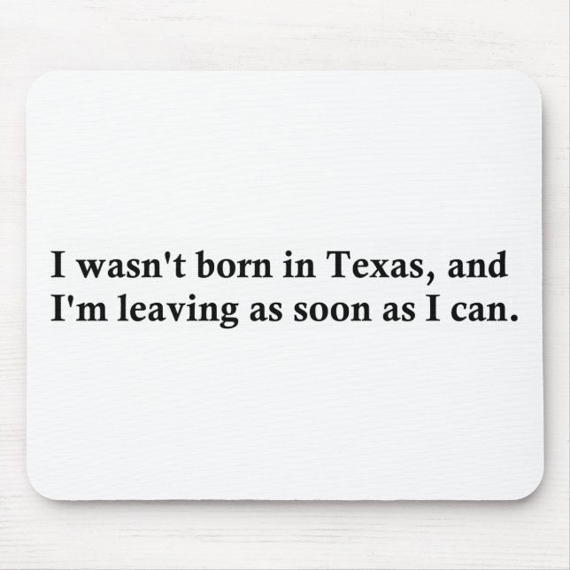 Jag var inte bördiga Texas Musmatta (Framsidan)