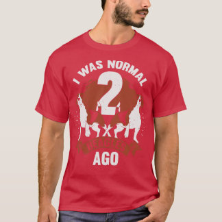 Jag var normal 2 Beagles Ago Hund älskare Gift T Shirt