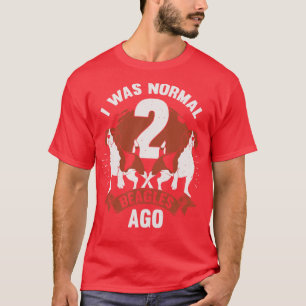 Jag var normal 2 Beagles Ago Hund älskare Gift T Shirt