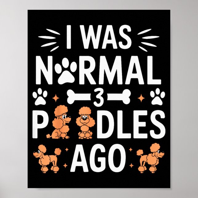 Jag var normal för 3 uddar sedan Rolig udd hund fa Poster (Framsidan)