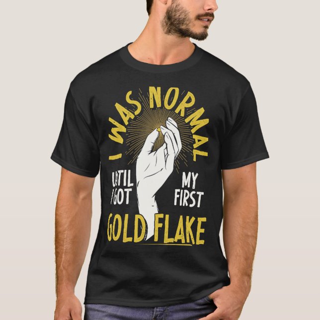 Jag var Normal Guld Panner T Shirt (Framsida)