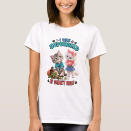 Jag Var Övervakad Det Hjälpte Inte Rolig Katt T-Sh T Shirt