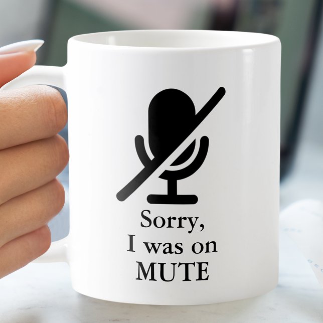 JAG VAR PÅ MUTE FUNNY-Offert Kaffemugg (Skapare uppladdad)