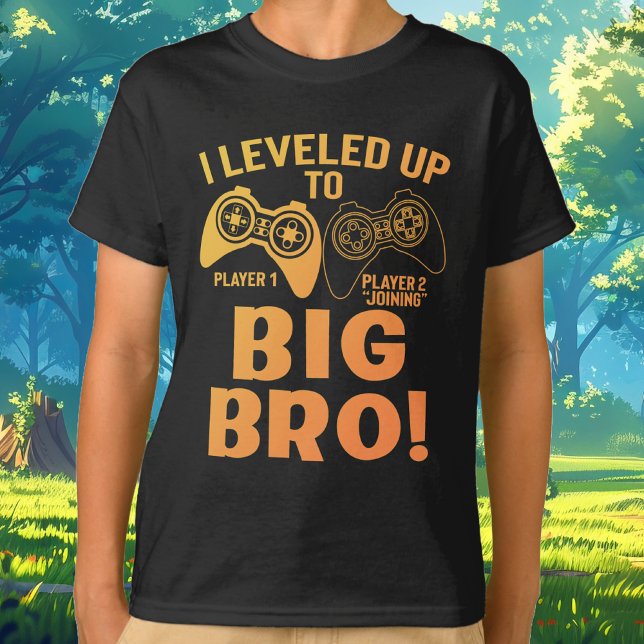 Jag var på väg upp till Big Bro T Shirt (I Leveled Up To Big Bro T-Shirt for Gamers)