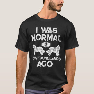 Jag var Rolig hund Vintage för 2 Newfoundlands sed T Shirt