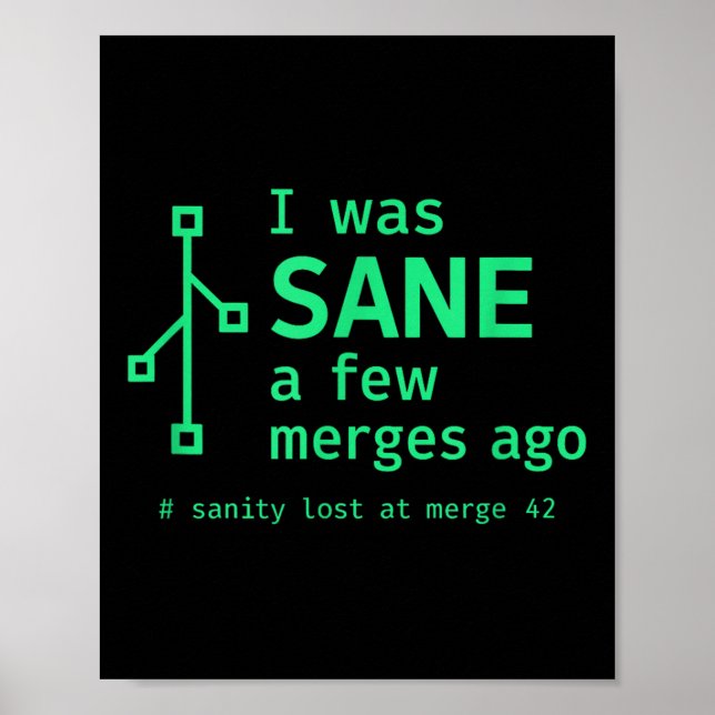 Jag var Sane A några Merges Ago Sarcastic Programm Poster (Framsidan)