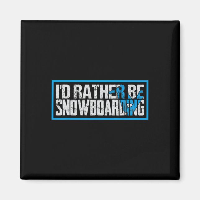 Jag var snarare snurrande Extreme Winter Sport Magnet (Framsidan)
