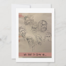 Jag var tvungen att växa upp på födelsedagskortet! inbjudningar