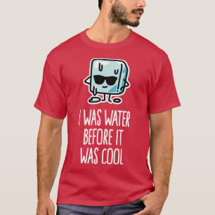 Jag var vatten, roliga barn, coola , iskub tecknad t shirt