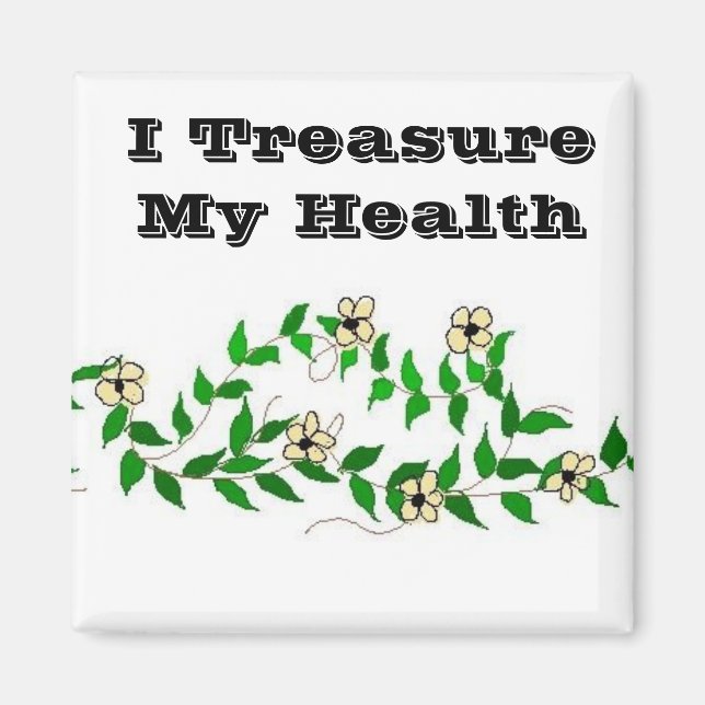 Jag värdesätter min hälsa magnet (Framsidan)