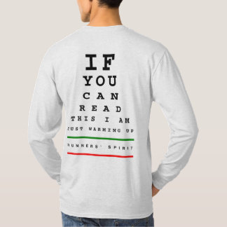 Jag värmer upp Öga Chart - LS Sport-Tek Running Tröja