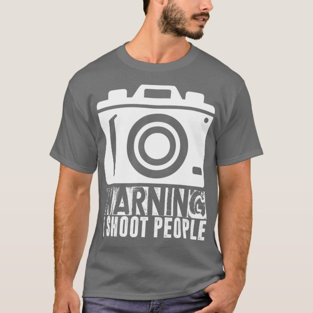 Jag varnar för att jag fotograferar personfoto t shirt (Framsida)
