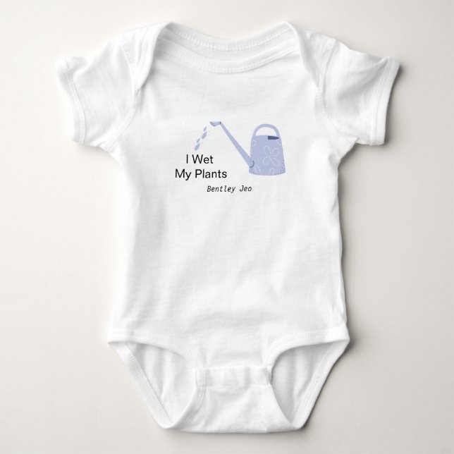 Jag vattnar mina växter Personligt namn baby Rolig T Shirt (Framsida)