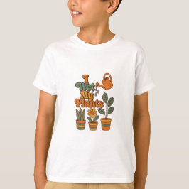 Jag vattnar mina växter – Retro 70-talsränder T Shirt