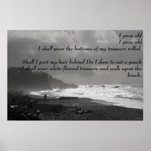 Jag växer den gammala - en gå på stranden - poster