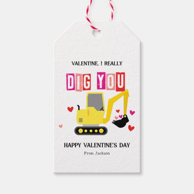 Jag Verkligen att du Gräver Alla hjärtans dag. Presentetikett (Framsidan)