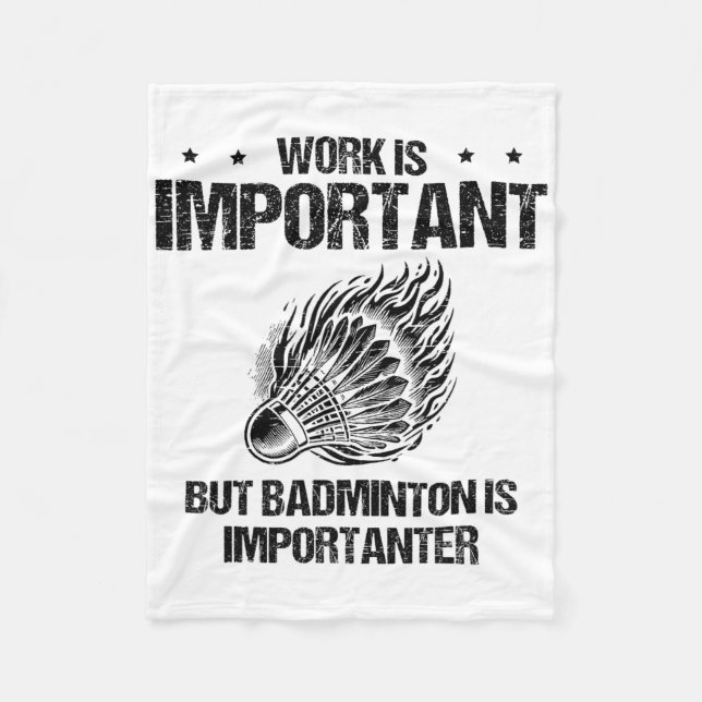 Jag Verkligen gillar Badminton Player Shuttle Fleecefilt (Framsidan)