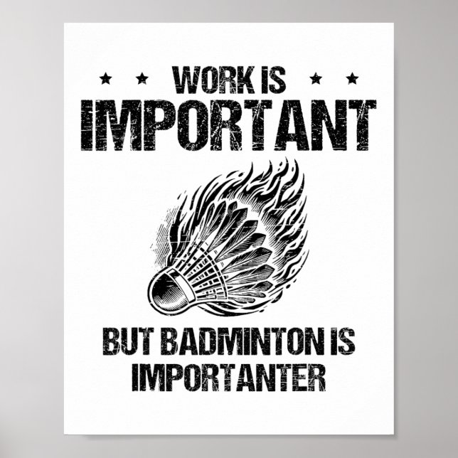 Jag Verkligen gillar Badminton Player Shuttle Poster (Framsidan)