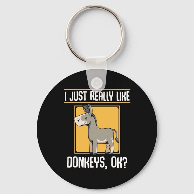 Jag Verkligen gillar Donkey Nyckelring (Framsida)