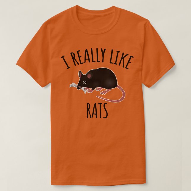 Jag Verkligen gillar Råttor T Shirt (Design framsida)