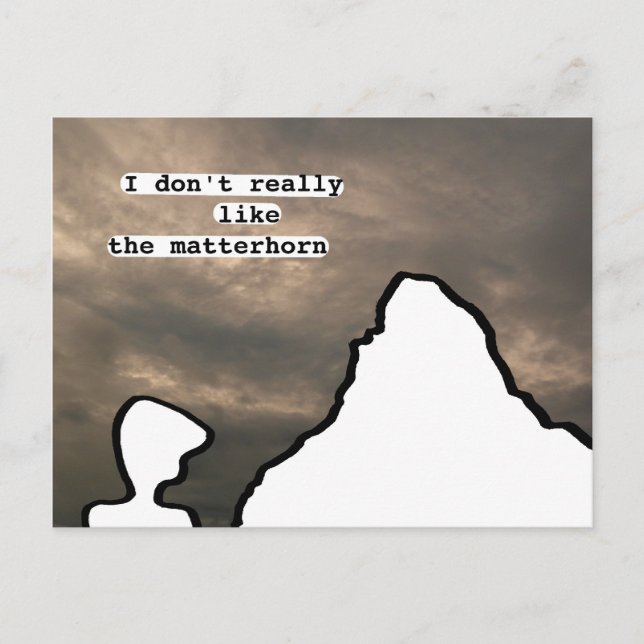 Jag verkligen inte som matterhorn vykort (Framsida)
