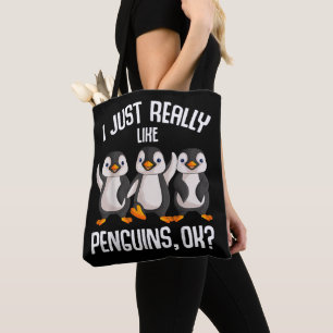 Jag Verkligen precis som Penguins Kids Girl Boys W Tygkasse
