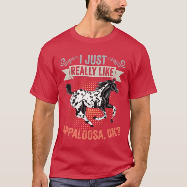 Jag Verkligen precis som Retro Appaloosa hästar et T Shirt (Framsida)