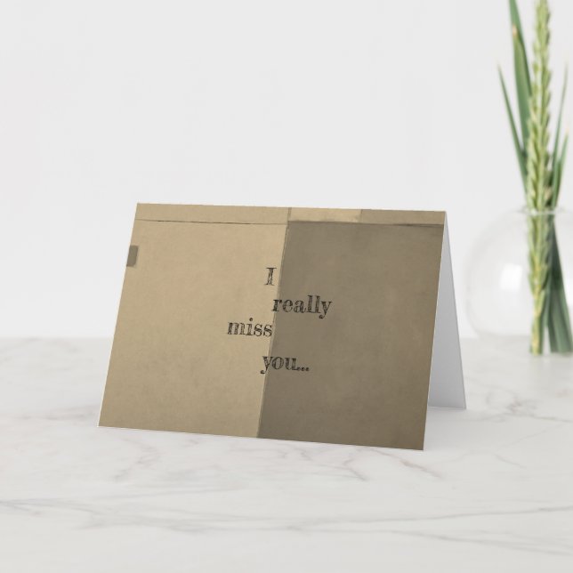 Jag verkligen saknar dig tack kort (Framsida)