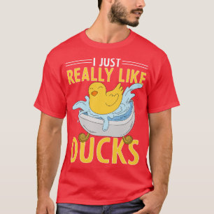 Jag Verkligen som Ankor Bath Leksak Duckling Rubbe T Shirt
