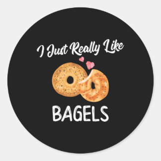 Jag Verkligen som Bagels nationaldag i Bagel Foodi Runt Klistermärke