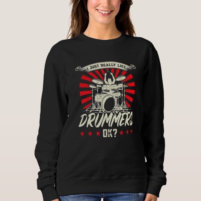 Jag Verkligen som Drummers Drum Drummer T Shirt (Framsida)