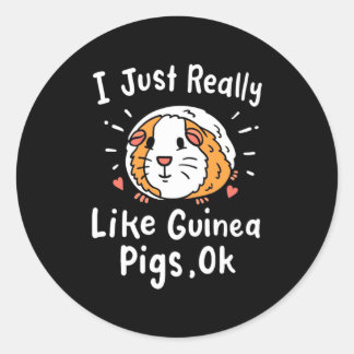 Jag Verkligen som Guinea Grisar Runt Klistermärke