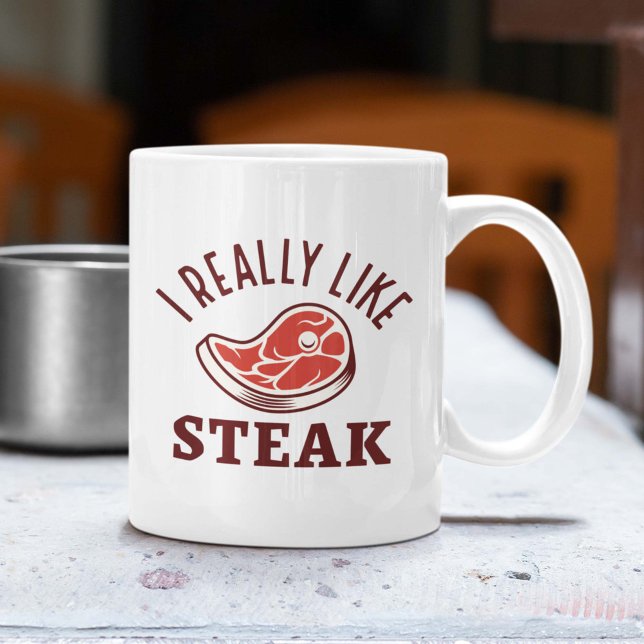 Jag Verkligen som Steak Kaffemugg (Skapare uppladdad)