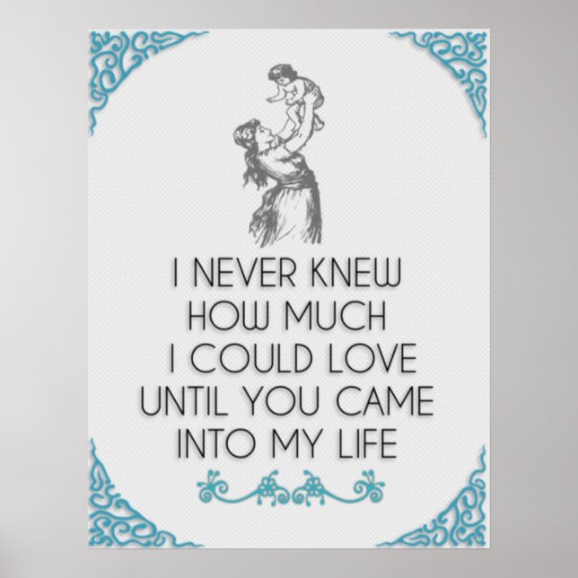 Jag vet aldrig hur mycket jag kunde ❤️ Mor & Child Poster (Framsidan)