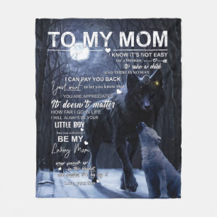 Jag vet att det inte är lätt för mig att få Mamma- Fleecefilt