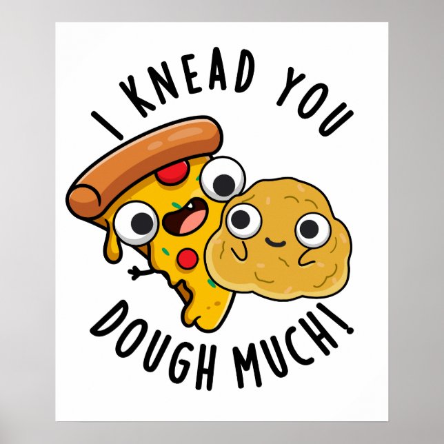 Jag vet att du Dough Münch München Baking Pun Poster (Framsidan)