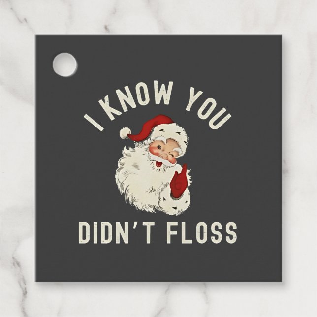 Jag vet att du inte förlorade juldentryggen. gåvor etiketter (Framsida)