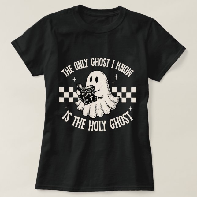 Jag vet att Heligan Ghost2 T Shirt (Design framsida)
