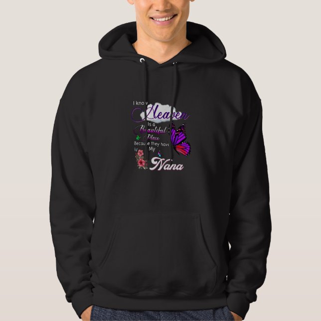 Jag vet att himlen är en vacker plats eftersom de  hoodie (Framsida)
